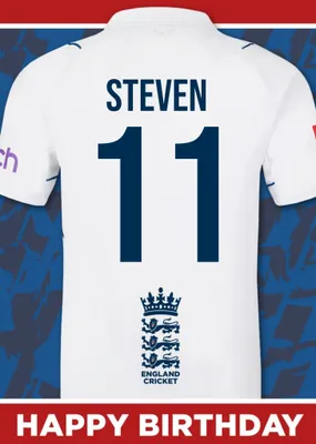 England Cricket Birthday Card
