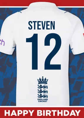 England Cricket Birthday Card