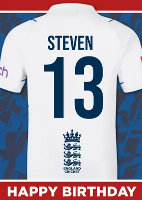 England Cricket Birthday Card