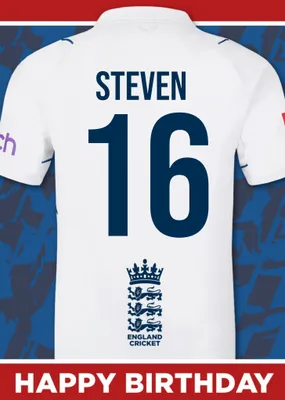 England Cricket Birthday Card