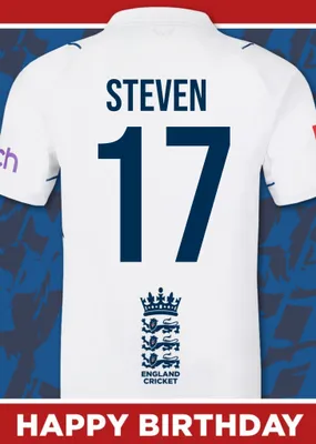 England Cricket Birthday Card