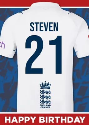 England Cricket Birthday Card