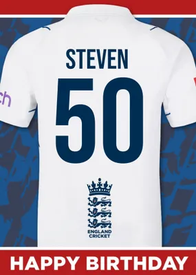 England Cricket Birthday Card