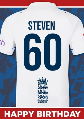 England Cricket Birthday Card