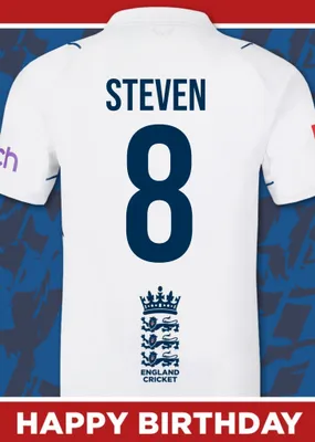 England Cricket Birthday Card