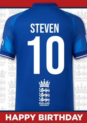 England Cricket Birthday Card