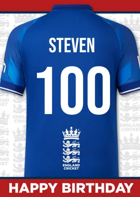 England Cricket Birthday Card