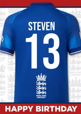 England Cricket Birthday Card