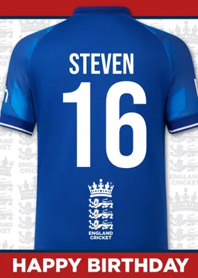 England Cricket Birthday Card