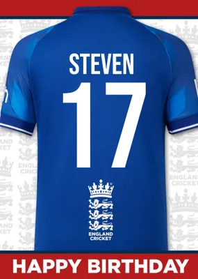 England Cricket Birthday Card