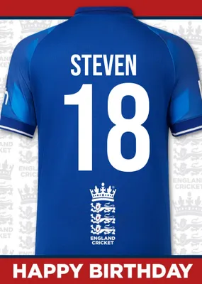 England Cricket Birthday Card