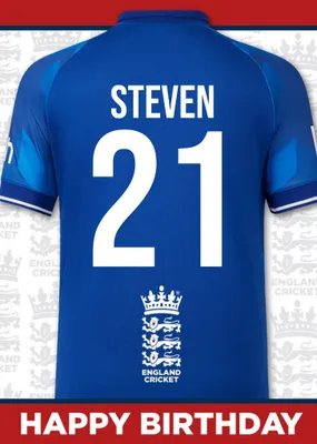 England Cricket Birthday Card
