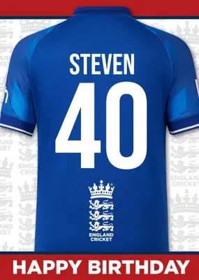 England Cricket Birthday Card