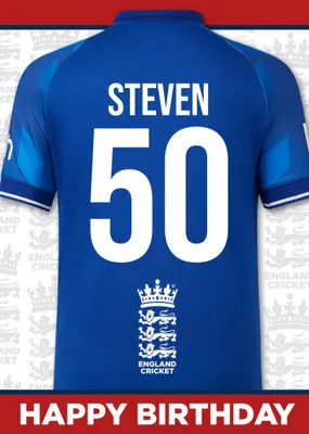 England Cricket Birthday Card