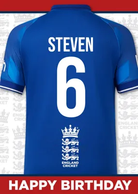 England Cricket Birthday Card