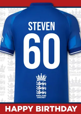 England Cricket Birthday Card