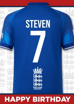 England Cricket Birthday Card