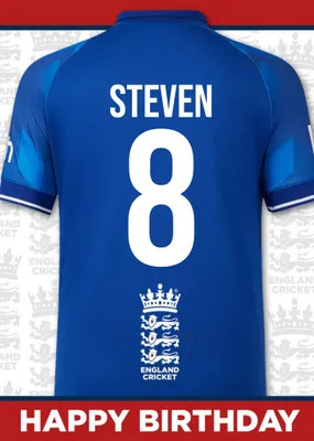 England Cricket Birthday Card