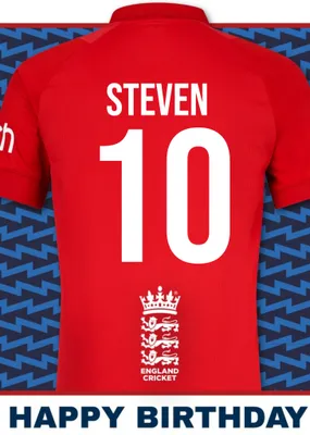 England Cricket Birthday Card