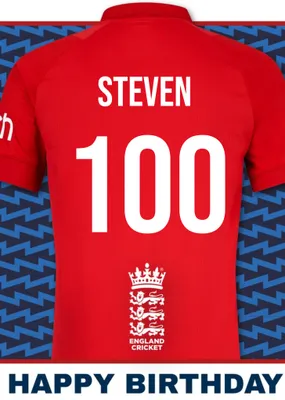 England Cricket Birthday Card