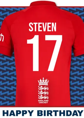 England Cricket Birthday Card