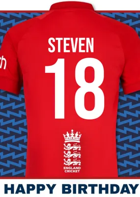 England Cricket Birthday Card