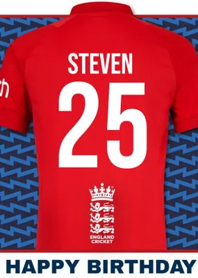 England Cricket Birthday Card