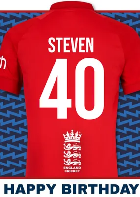 England Cricket Birthday Card