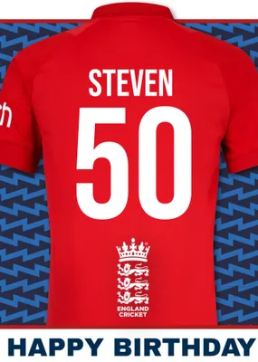 England Cricket Birthday Card