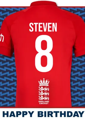 England Cricket Birthday Card