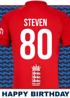 England Cricket Birthday Card