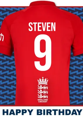 England Cricket Birthday Card