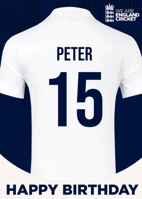 England Cricket 60th Birthday Fan Shirt Card