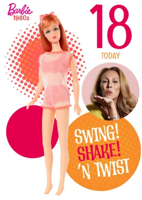 Barbie Swing Shake 'N Twist Photo Upload Birthday Card