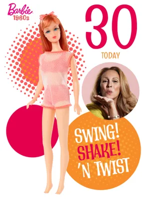 Barbie Swing Shake 'N Twist Photo Upload Birthday Card