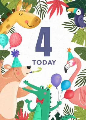 Animal Framed Birthday Card