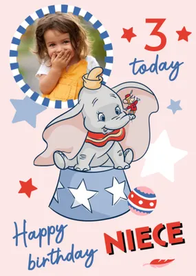 Disney Dumbo Happy Birthday Niece Photo Upload Birthday Card