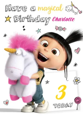 Despicable Me Personalised Birthday Card