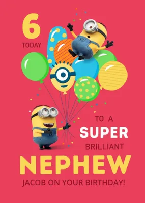 Despicable Me Minions Super Brilliant Nephew Birthday Card