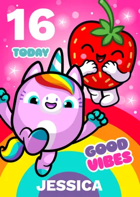 Pinata Smashlings Good Vibes Birthday Card