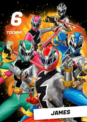 Power Rangers Personalised Birthday Card