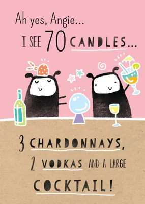 Personalised Name And Birthday Cute Cartoon Card