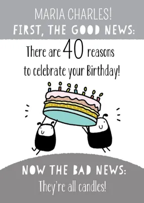 Fun Illustrative Birthday Cake Birthday Card