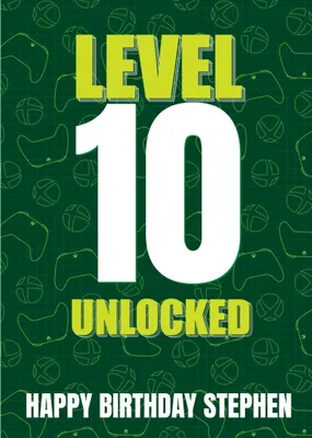 Xbox Level Unlocked Birthday Card