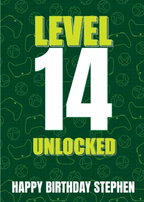 Xbox Level Unlocked Birthday Card