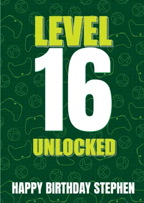 Xbox Level Unlocked Birthday Card