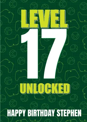 Xbox Level Unlocked Birthday Card