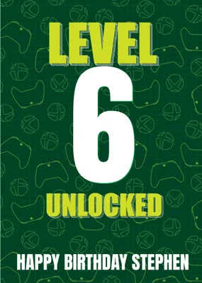 Xbox Level Unlocked Birthday Card