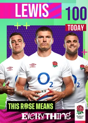 England Rugby This Rose Means Everything Birthday Card