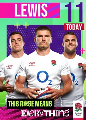 England Rugby This Rose Means Everything Birthday Card